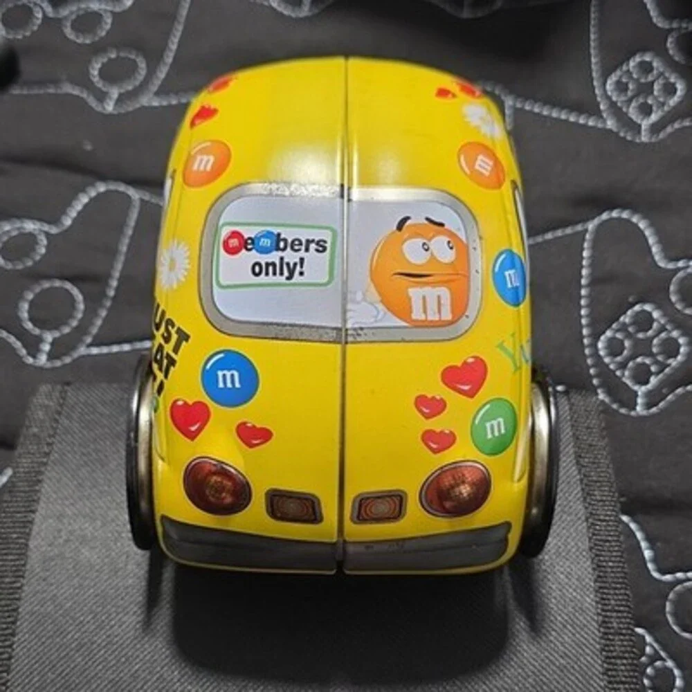 M & M Yellow Volkswagen Tin Car